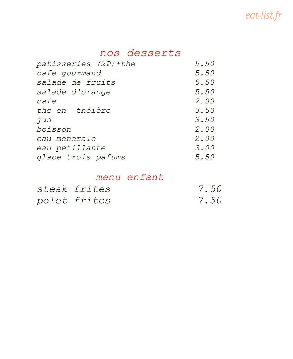 Couscous Aixpress — carte page 2