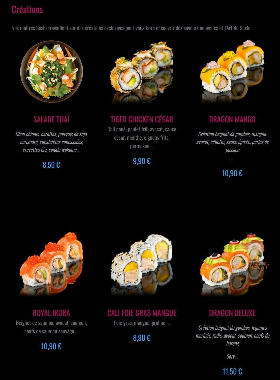 Enjoy Sushi — carte page 7