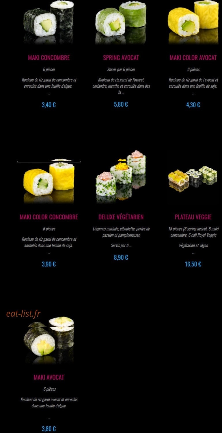 Enjoy Sushi — carte page 6