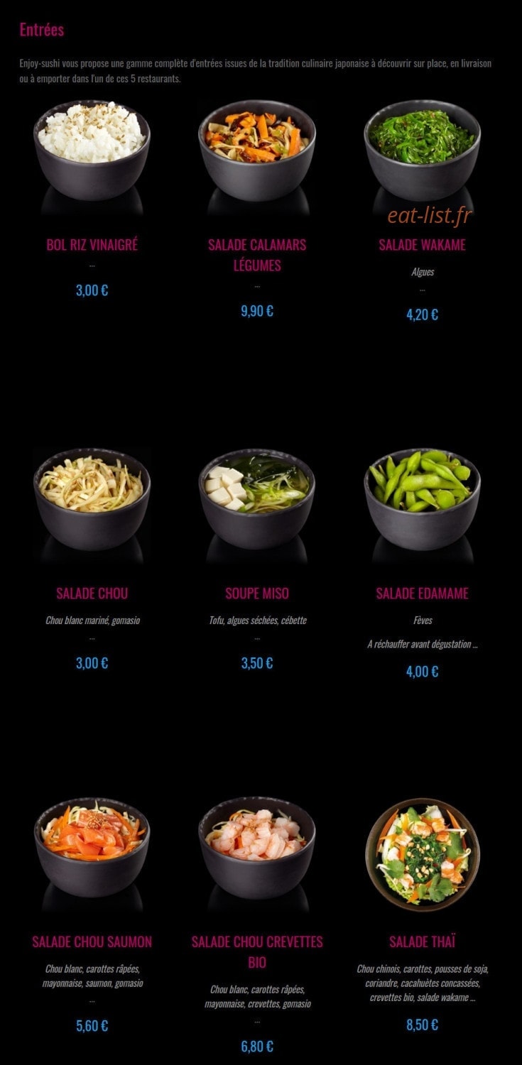 Enjoy Sushi — carte page 9
