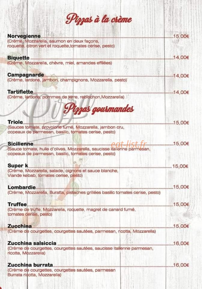 L'atelier pizza — carte page 3