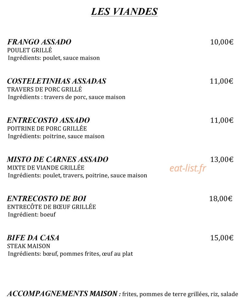 L'Escale Portugaise — carte page 4
