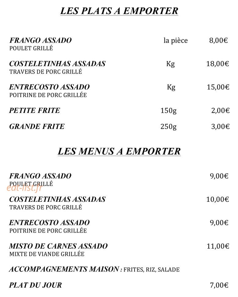 L'Escale Portugaise — carte page 5