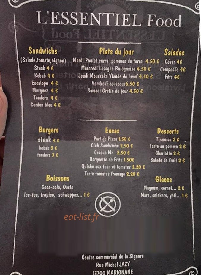 L'Essentiel Food — carte page 2