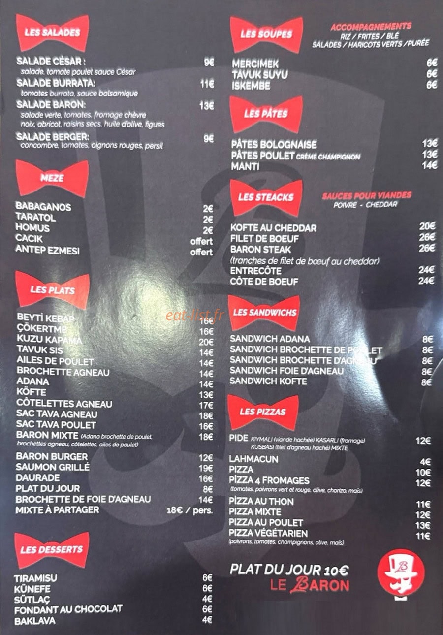 Le Baron — carte page 1