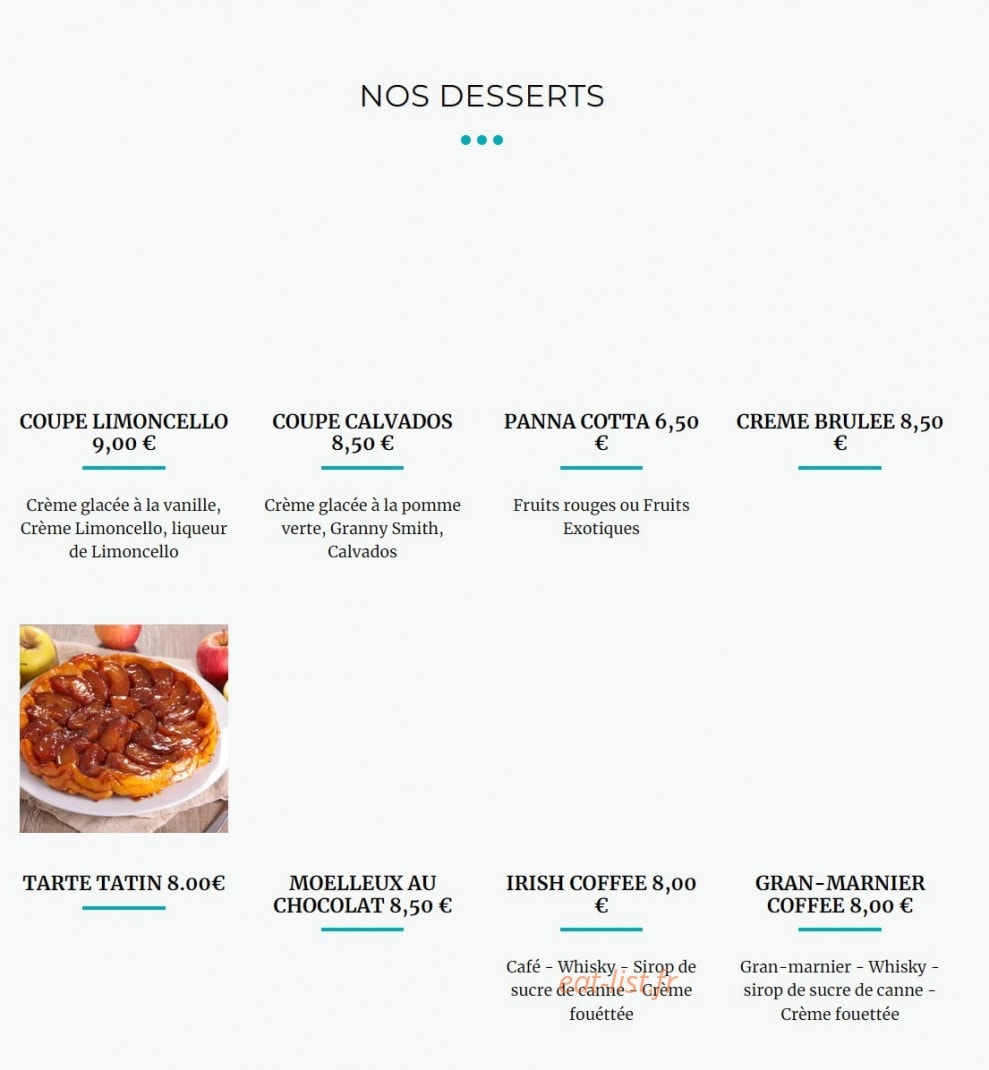 Le Jaï's — carte page 8