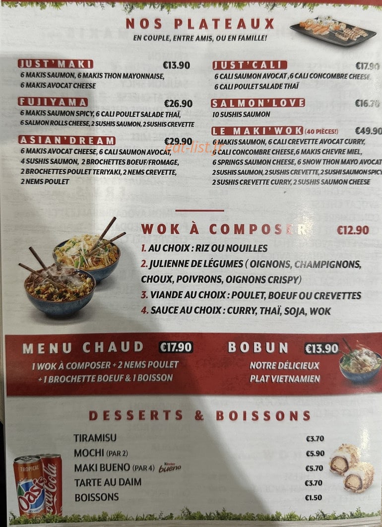 Maki&Wok — carte page 3