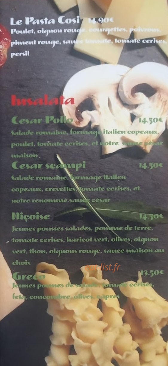 Pasta Cosi — carte page 3