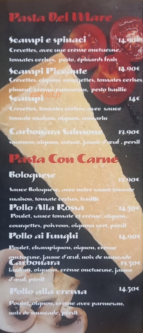 Pasta Cosi — carte page 2