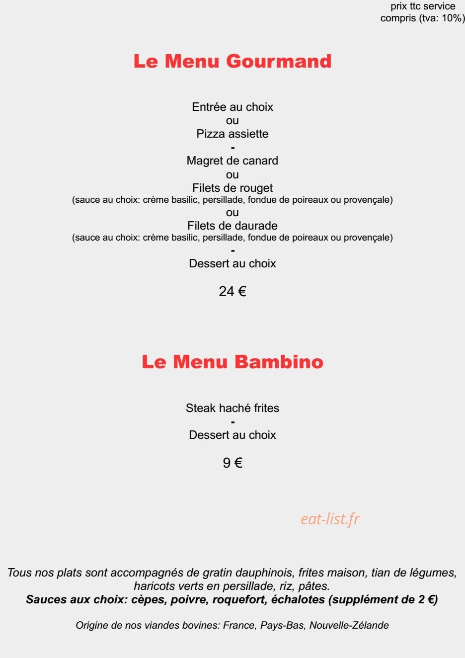 Restaurant le Palun — carte page 3