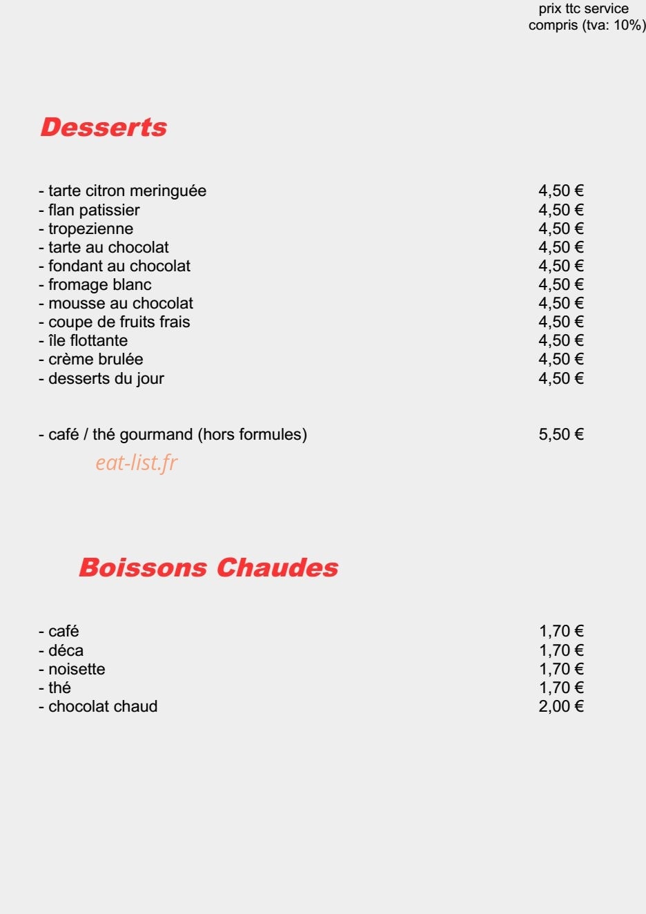 Restaurant le Palun — carte page 6