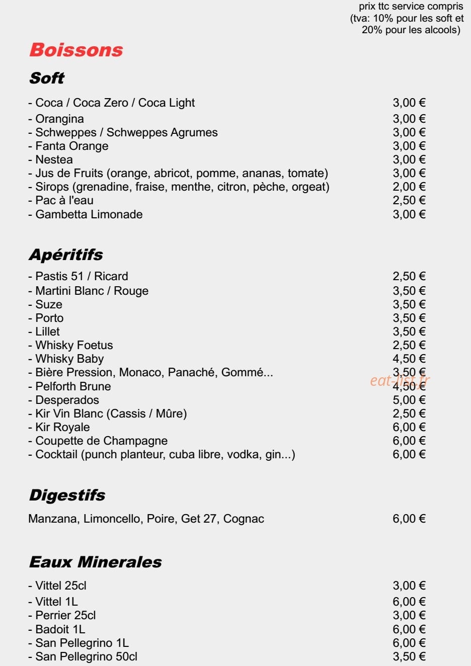 Restaurant le Palun — carte page 7