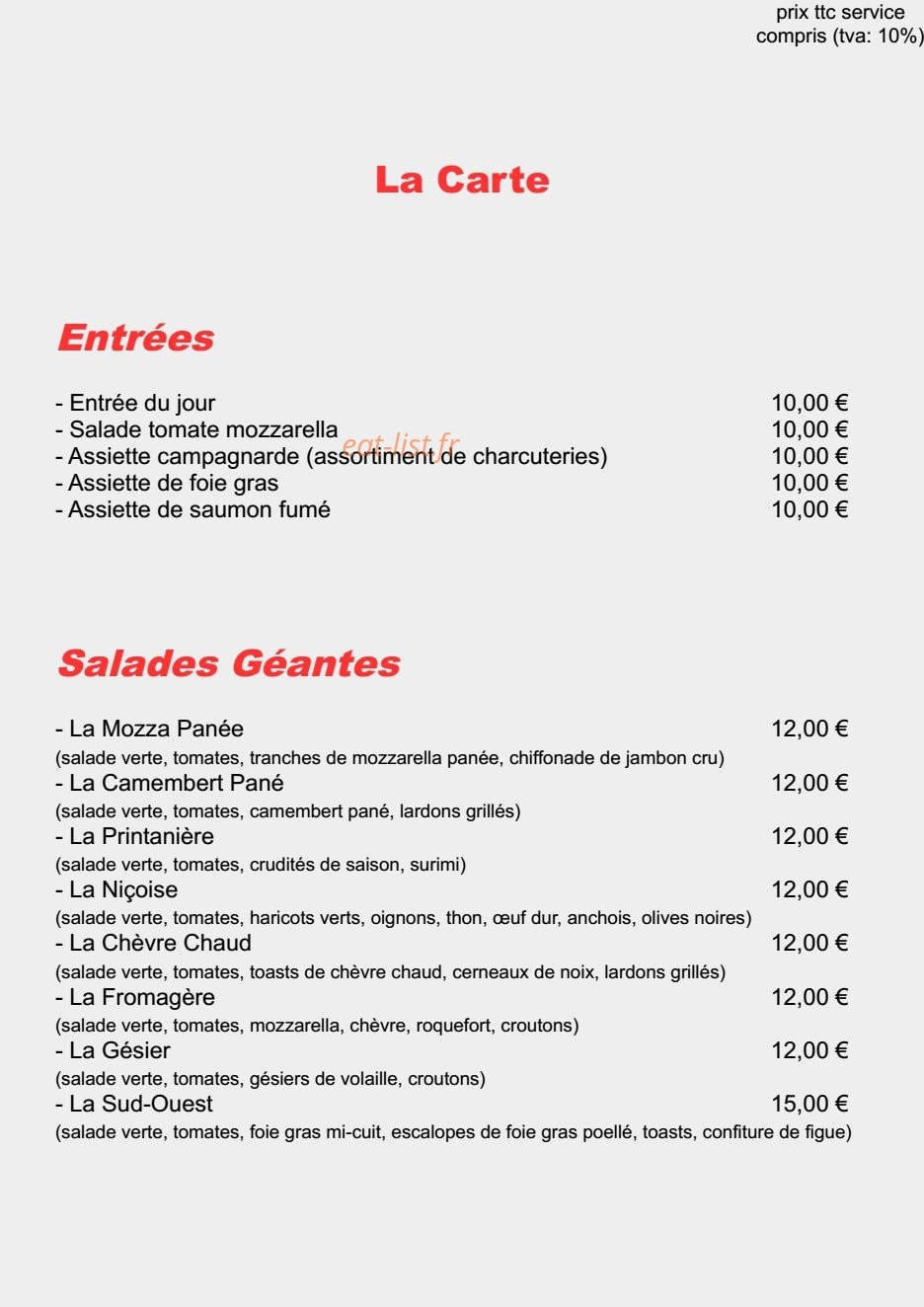 Restaurant le Palun — carte page 4