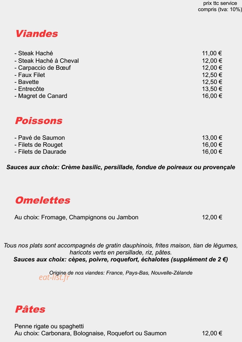 Restaurant le Palun — carte page 5