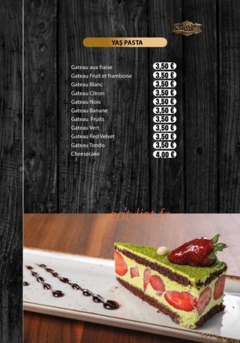 Royal Patisserie — carte page 4
