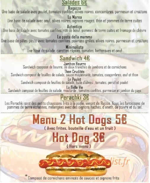 Salade Day — carte page 2