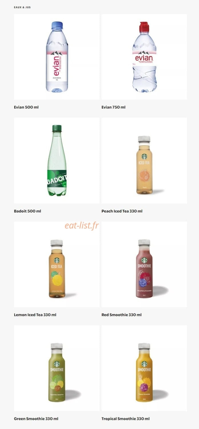 Starbucks Coffee — carte page 12