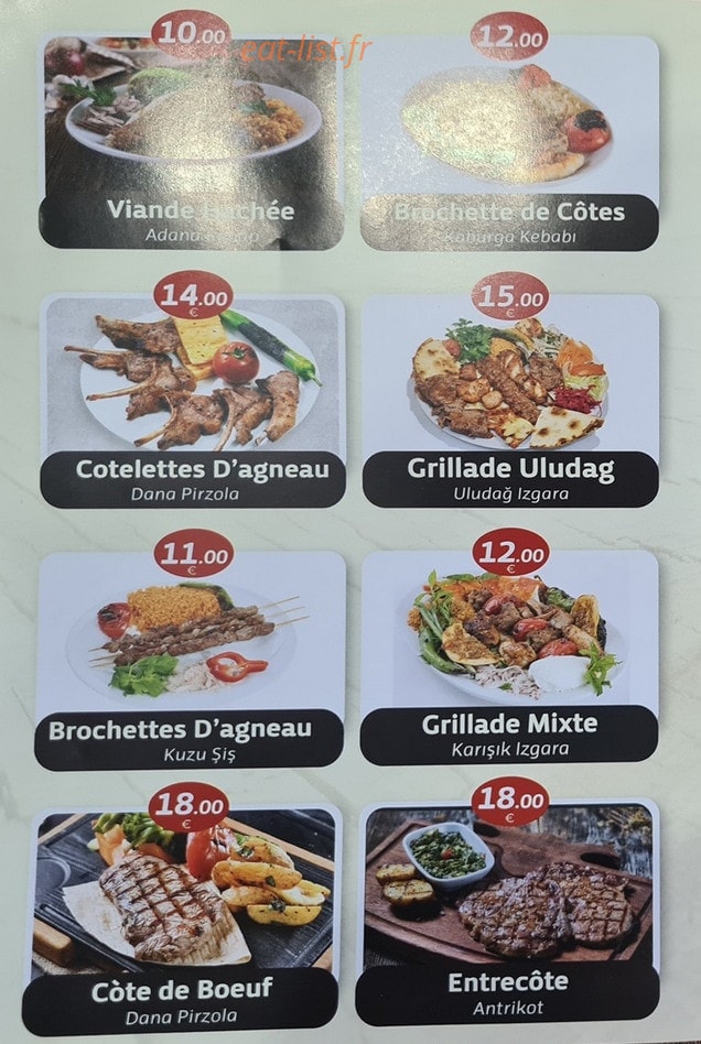 Uludag Restaurant — carte page 2