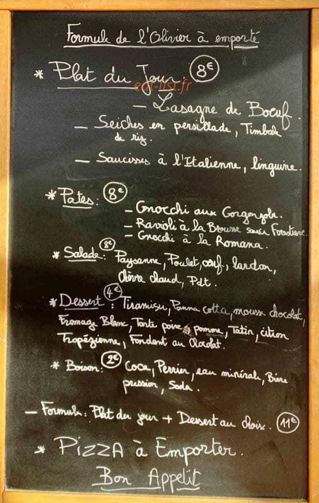 L'Olivier — carte page 1