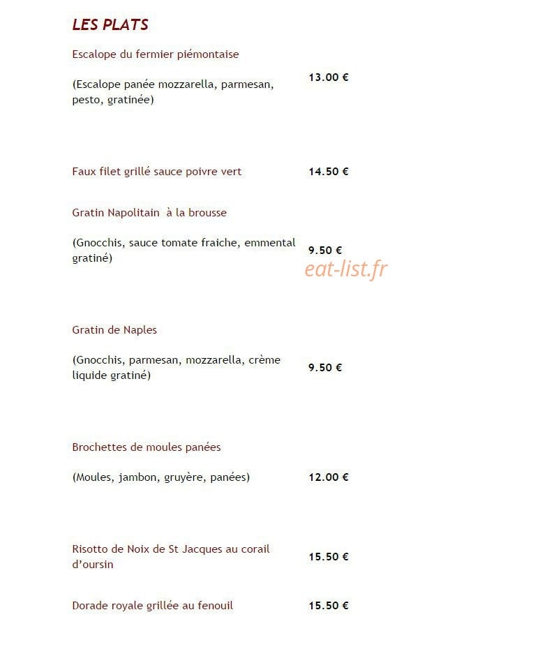 Le Taz's — carte page 2