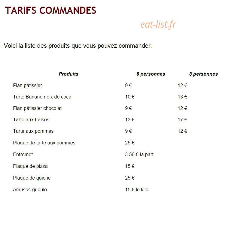 Le Taz's — carte page 11