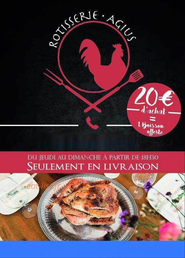 Carte et menu Rôtisserie Agius Fuveau