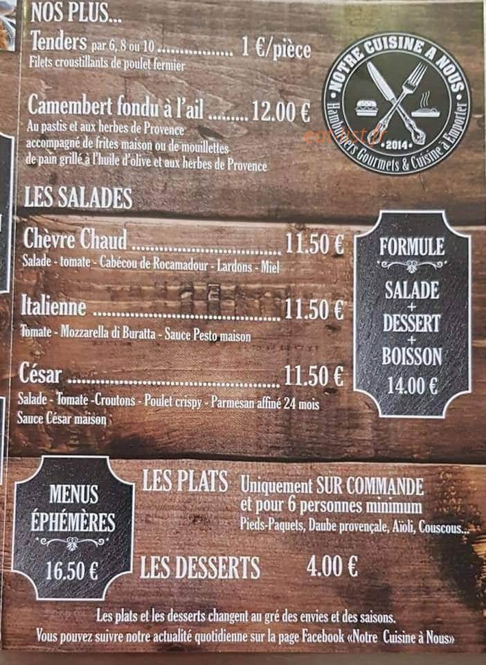 Notre cuisine à nous — carte page 2