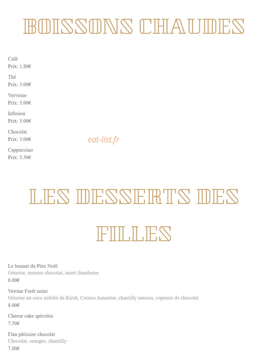 Chez Ginette — carte page 5