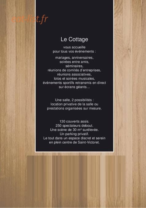 Le Cottage — carte page 4