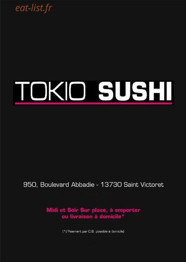 Tokio Sushi — carte page 1