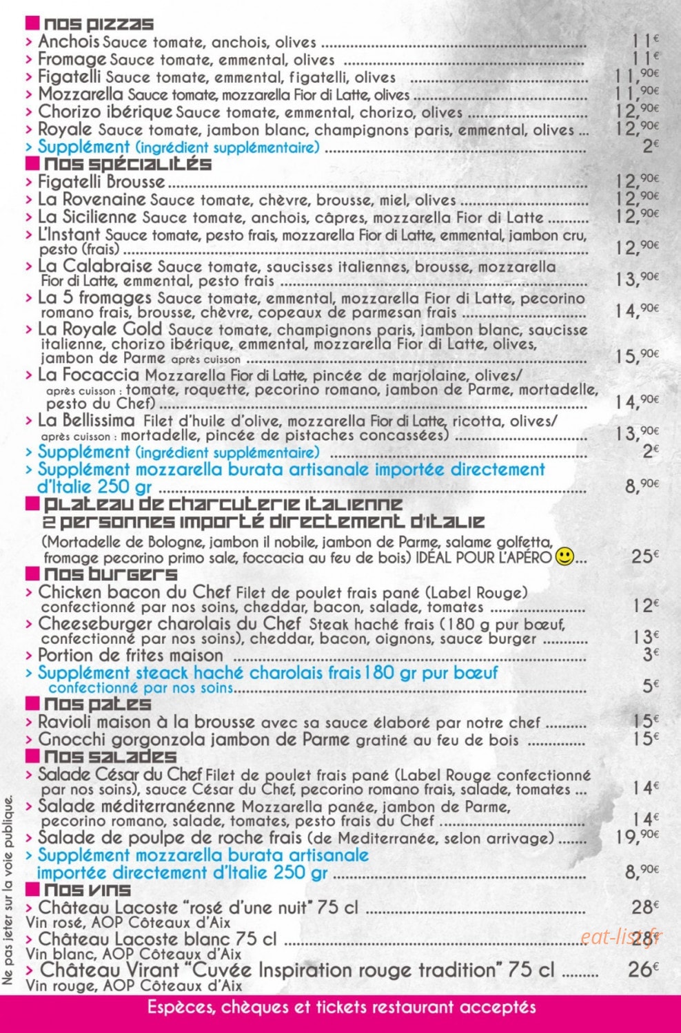 L'instant — carte page 1