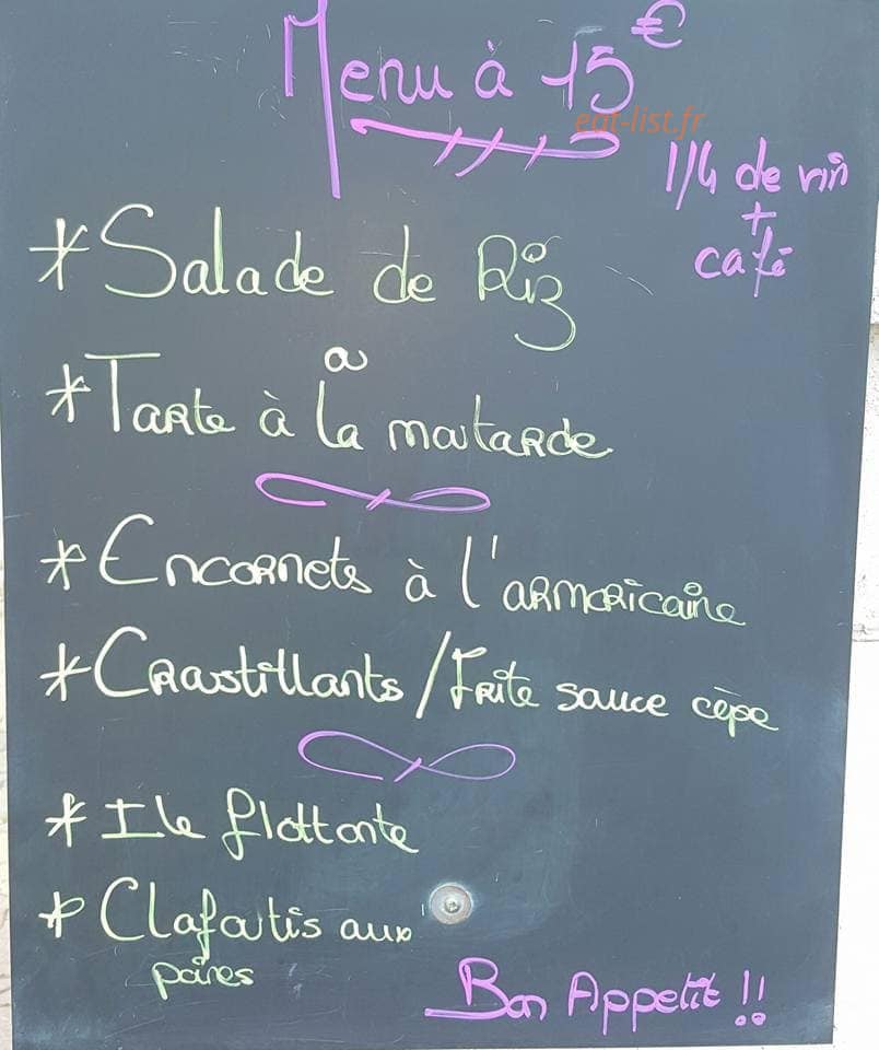 La Calanque — carte page 1