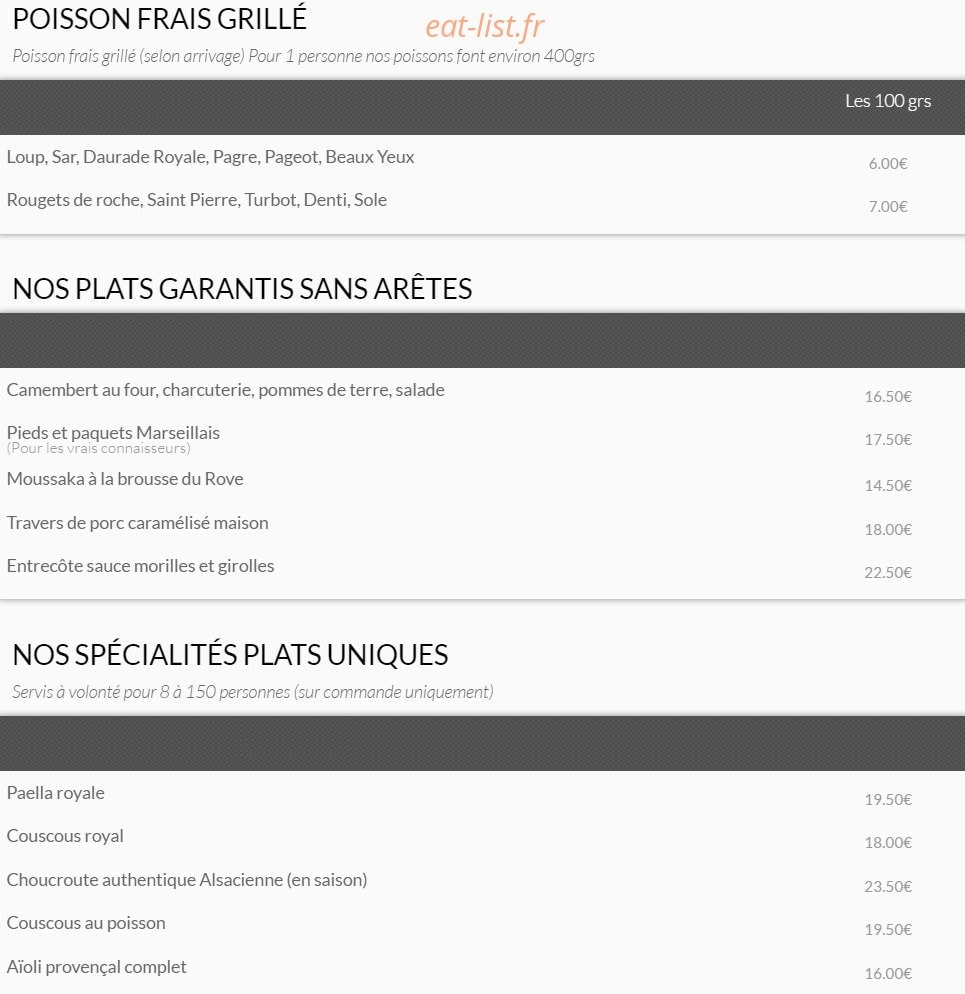 La Pergola — carte page 2