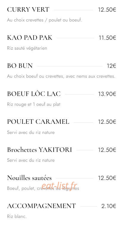Le Mei Asian Food — carte page 4