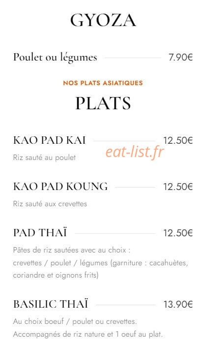 Le Mei Asian Food — carte page 3