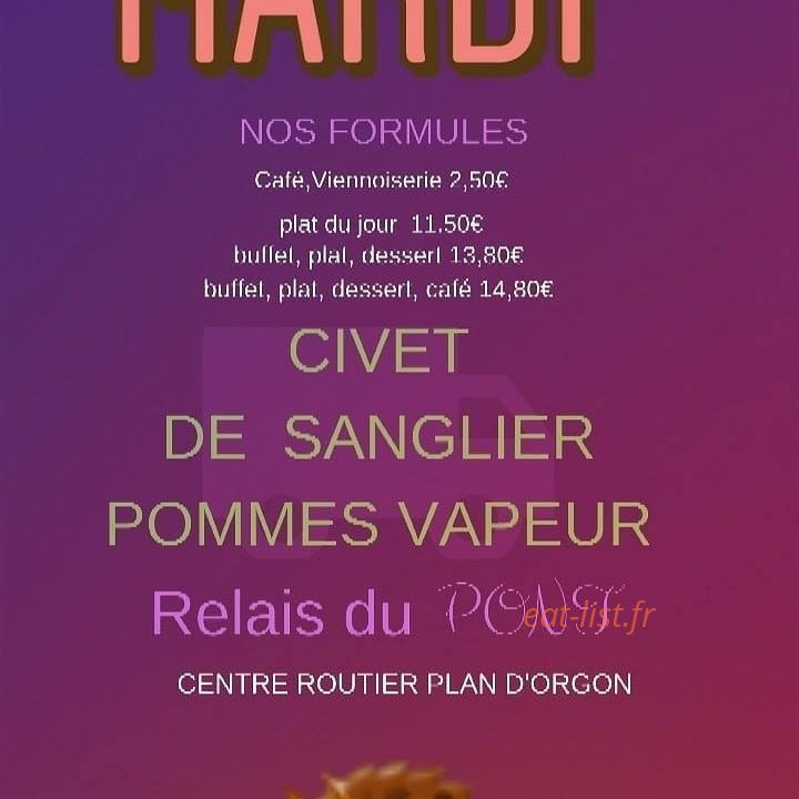 Relais du Pont — carte page 1