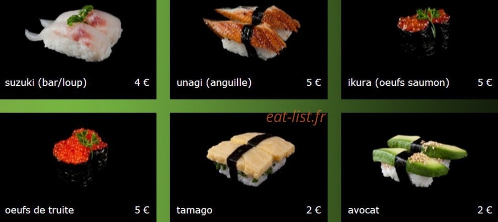 Carte et menu de Kana Sushi à Saint Cannat — Les sushis suite