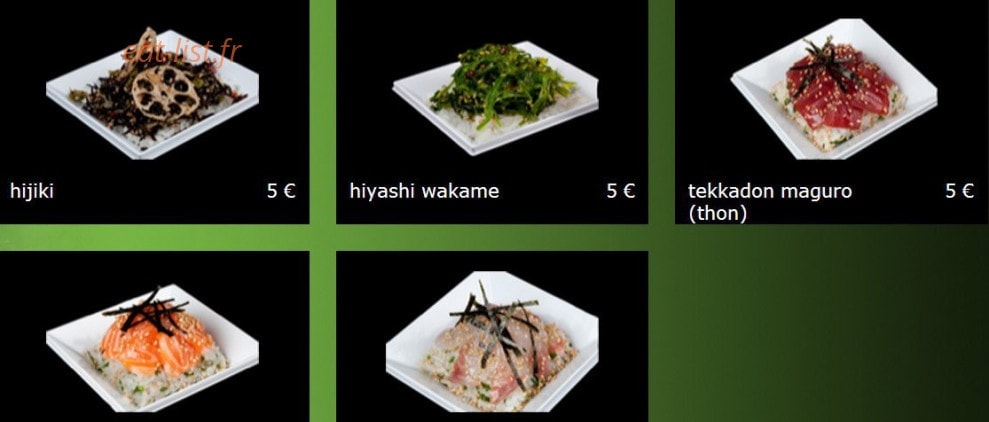 Carte et menu de Kana Sushi à Saint Cannat — Les salades