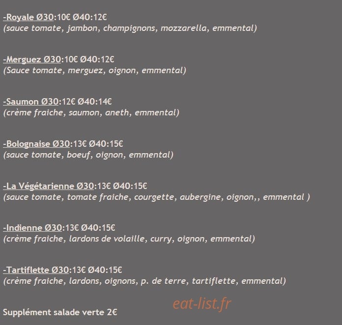 Le Cédrat Café — carte page 4