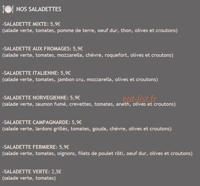 Le Cédrat Café — carte page 5