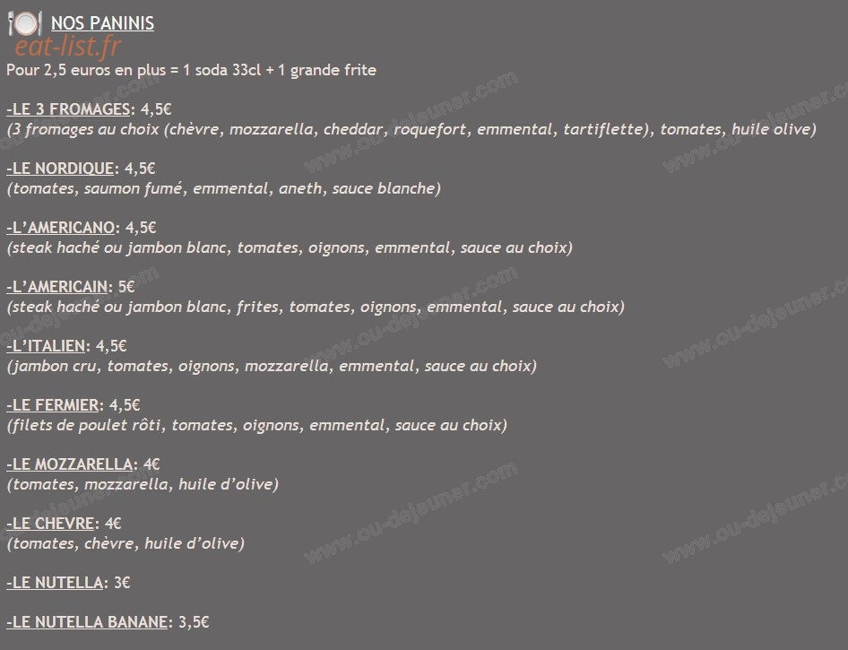 Le Cédrat Café — carte page 7