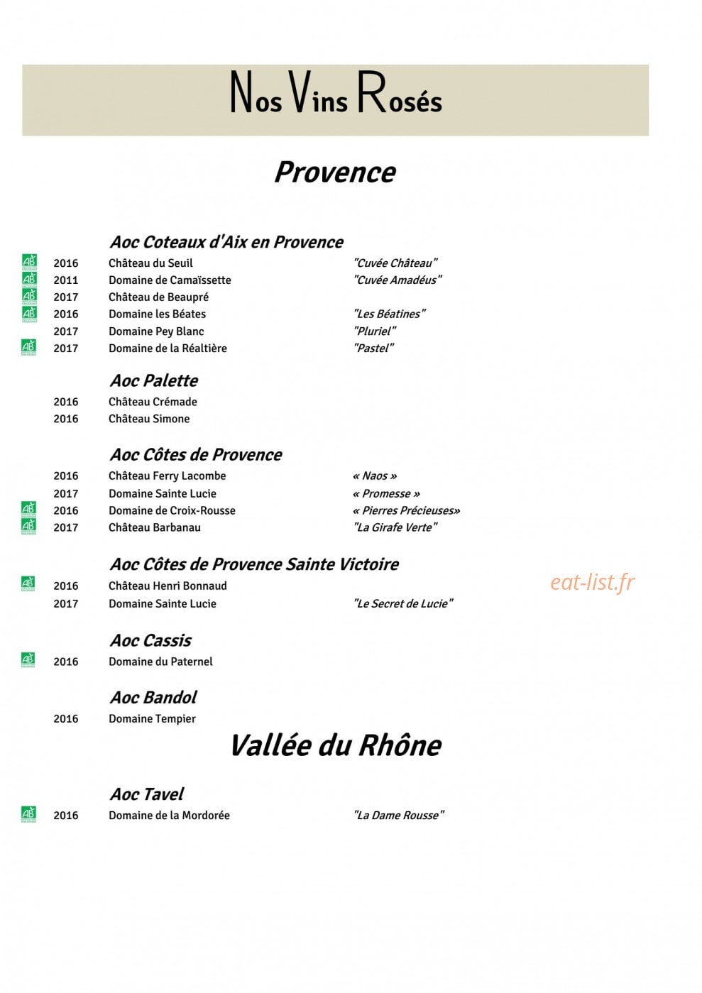 Le Mas Bottero — carte page 3
