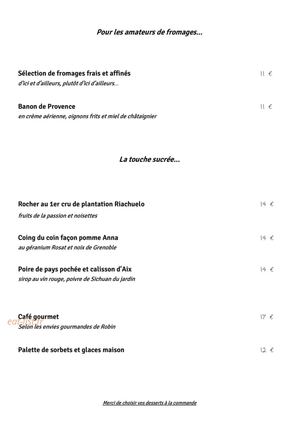 Le Mas Bottero — carte page 14
