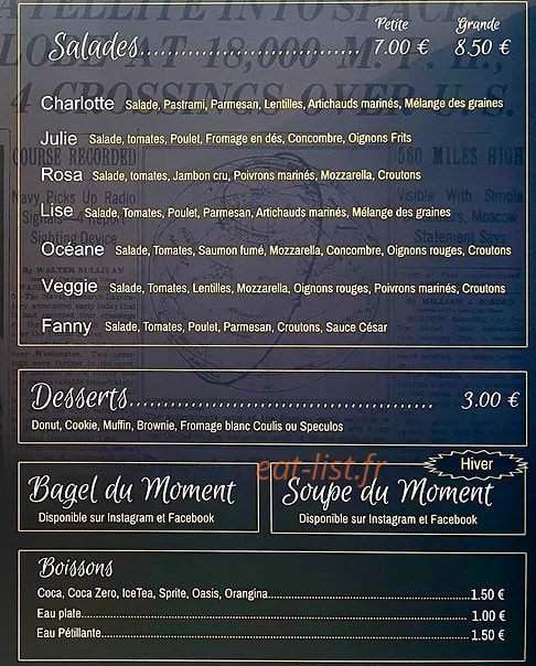 Mama Bagels — carte page 2
