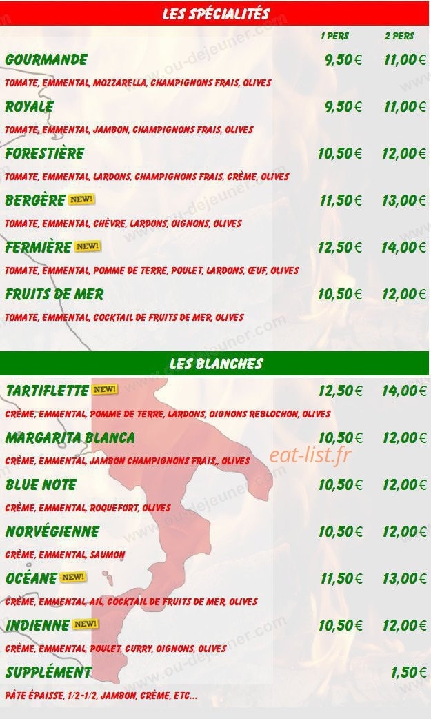 Pizza drive — carte page 2
