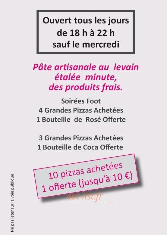 Tatie pizza — carte page 4