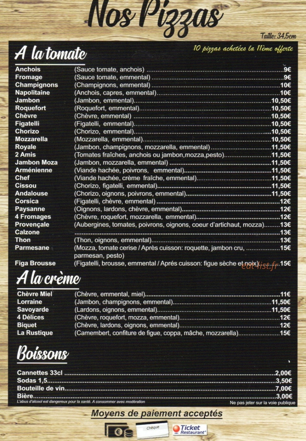 Aux 2 Amis — carte page 1
