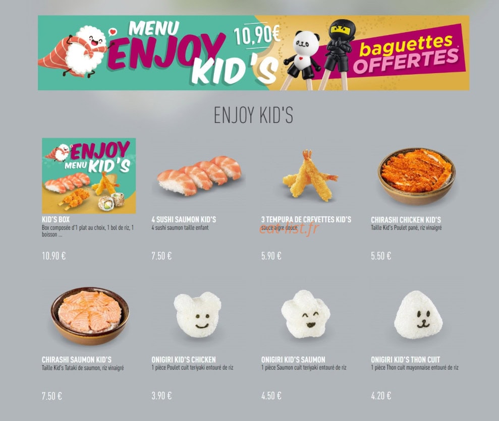 Enjoy Sushi — carte page 3