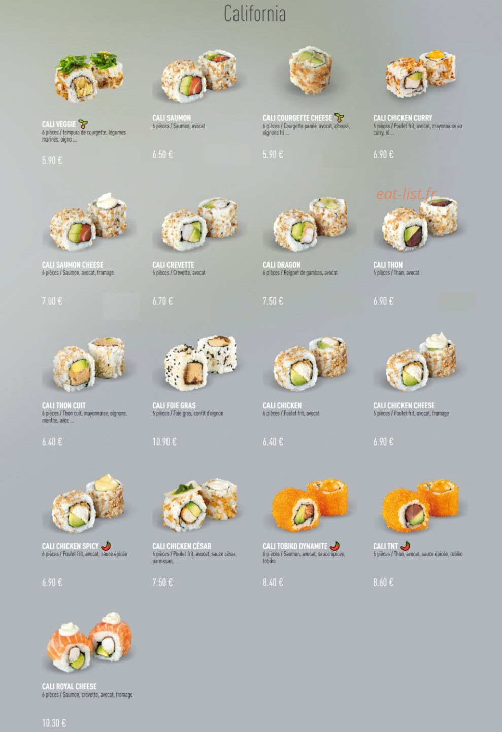 Enjoy Sushi — carte page 6