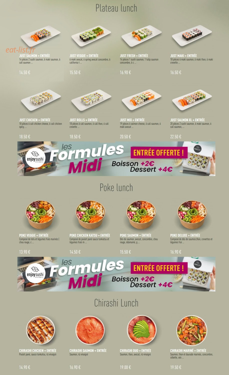 Enjoy Sushi — carte page 12